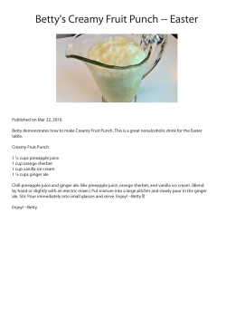 Betty`s Creamy Fruit Punch -- Easter