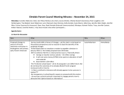 draft minutes - Elmdale School Council