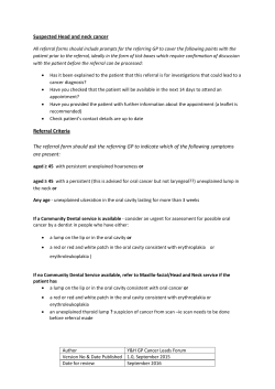 Suspected Head and Neck guidance