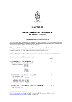 Registered Land Ordinance