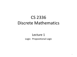 CS 2336 Discrete Mathematics