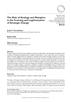 The Role of Analogy and Metaphor in the Framing and