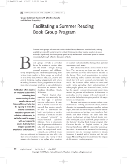 Facilitating a Summer Reading Book Group Program