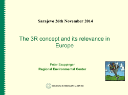The 3R concept and its relevance in Europe