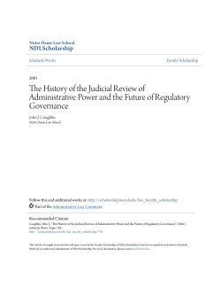 The History of the Judicial Review of Administrative Power and the