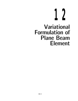 12 Variational Formulation of Plane Beam Element