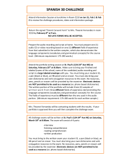 SPANISH Course Challenge