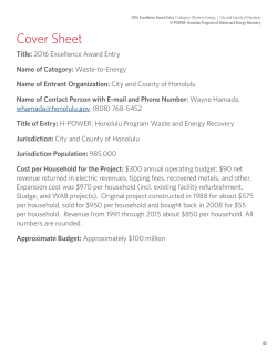 City and County of Honolulu - Solid Waste Association of North