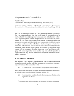 Conjunction and Contradiction