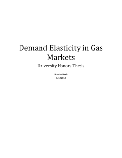 Demand Elasticity in Gas Markets
