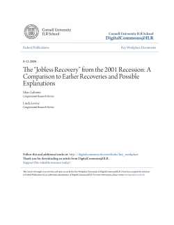 The &ldquo;Jobless Recovery&rdquo; from the 2001 Recession