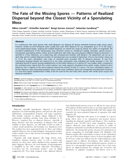 The Fate of the Missing Spores &mdash; Patterns of Realized Dispersal