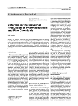 Catalysis in the Industrial Production of