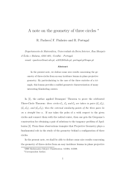 A note on the geometry of three circles
