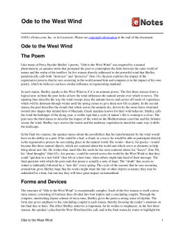 Ode to the West Wind