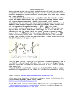 French herding trials Most people are familiar with the classic border