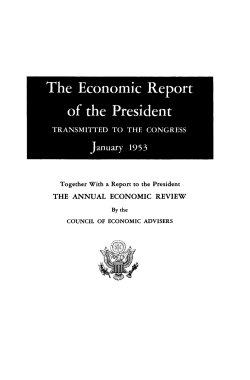 Economic Report of the President 1953