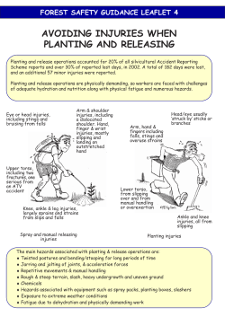 Avoiding injuries when planting and releasing