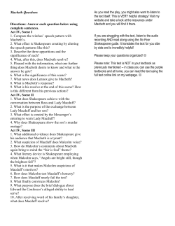 Macbeth Act 4 Questions