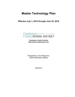 Master Technology Plan - Charleston County School District