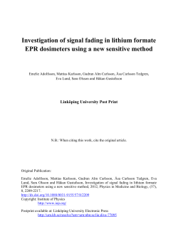 Investigation of signal fading in lithium formate EPR