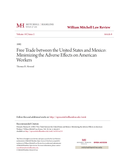 Free Trade between the United States and Mexico
