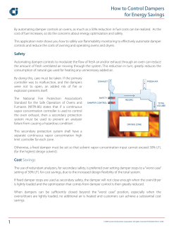 How to Control Dampers for Energy Savings