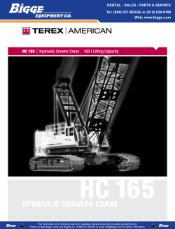 Terex American HC165 - Bigge Crane and Rigging