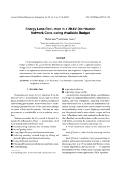Energy Loss Reduction in a 20-kV Distribution Network Considering