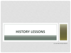 Presentation Slides: History Lessons