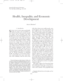 Health, Inequality, and Economic Development