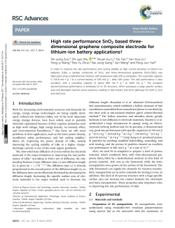 High rate performance SnO2 based three