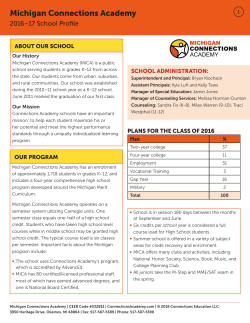 Michigan Connections Academy 2016