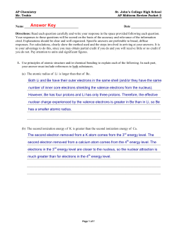 Answer Key - St. John`s College HS