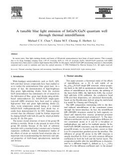 A tunable blue light emission of InGaN/GaN quantum well through