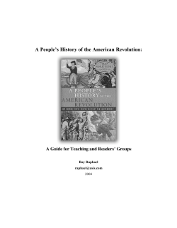 A People`s History of the American Revolution