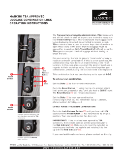 -TSA Approved Luggage Combination Lock Operating Instructions-EN
