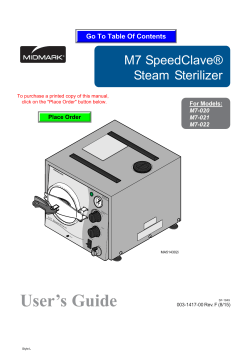 M7 SpeedClave Steam Sterilizer