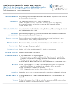 FHA/HUD Section 220 for Market Rate Properties