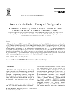 Local strain distribution of hexagonal GaN pyramids