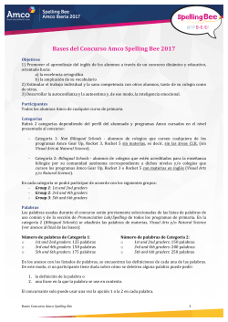 Bases del Concurso Amco Spelling Bee 2017