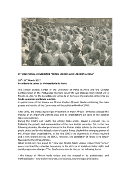 TRADE UNIONS AND LABOR IN AFRICA