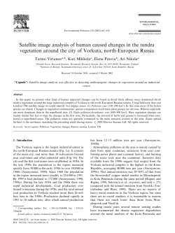 Satellite image analysis of human caused changes in the tundra