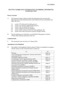(Consequential Handbook Amendments