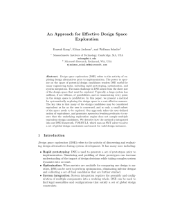 An Approach for Effective Design Space Exploration