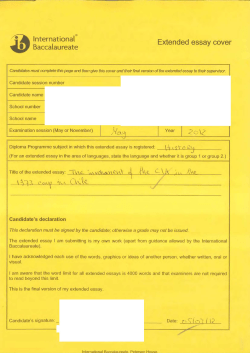 Extended essay cover