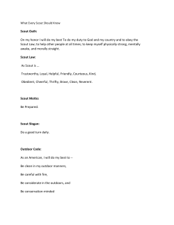 Scout Oath: On my honor I will do my best To do my duty to God and