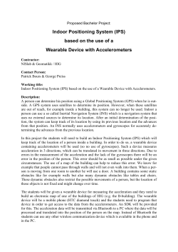 Indoor Positioning System (IPS) based on the use of a Wearable