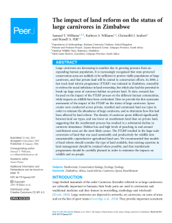 The impact of land reform on the status of large carnivores in