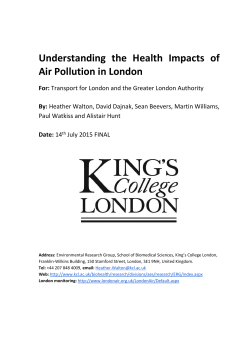 Health Impacts of Air Pollution in London
